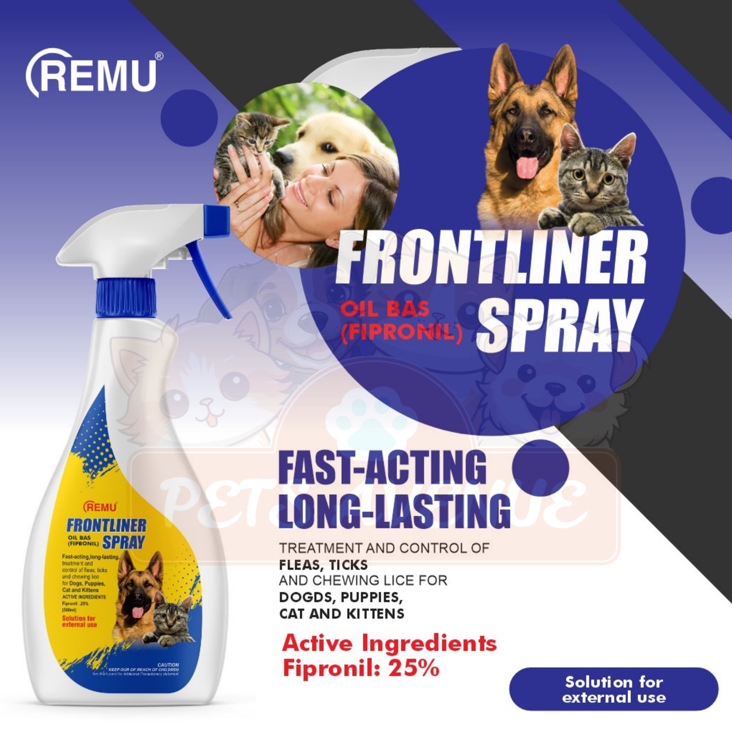 Remu Frontliner – Tick and Flea Spray 🐶
