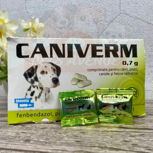 Caniverm Deworming Tablets for Cats & Dogs (01 Tablet) 🐾