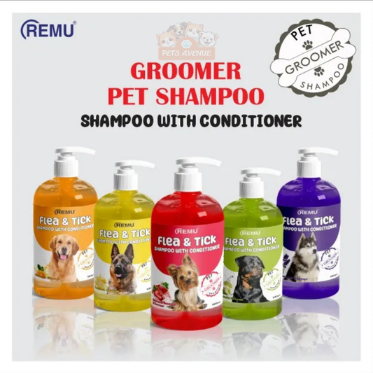 Remu Groomer Flea & Tick Shampoo with Conditioner 🐶🐱🛁
