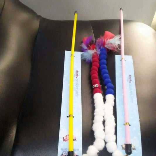 Funny Cat Playing Stick Beads