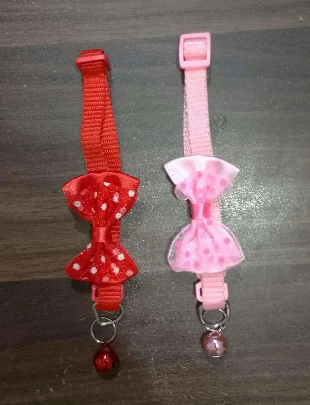 Cat Bow Collars with Bell Adjustable For Cats