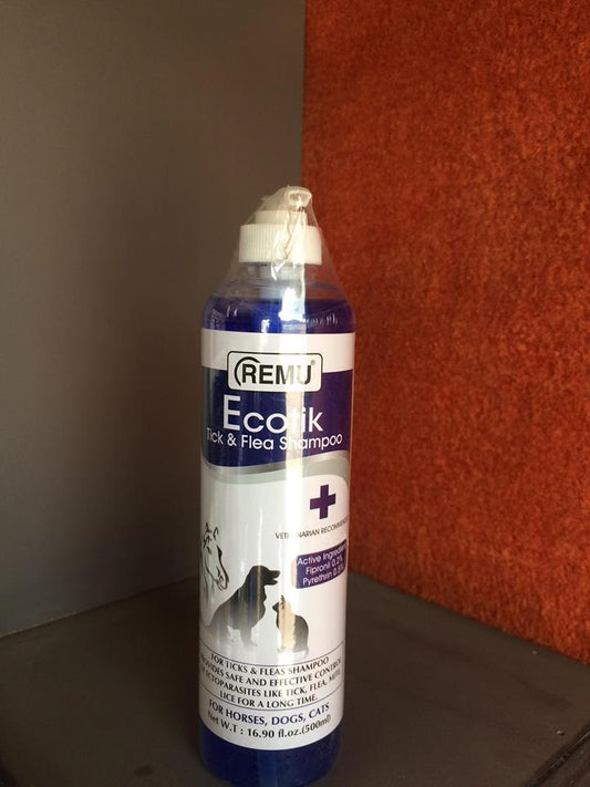 Remu Ecotik Medicated Shampoo for Cats & Dogs – Anti-Fungal & Anti-Bacterial Care