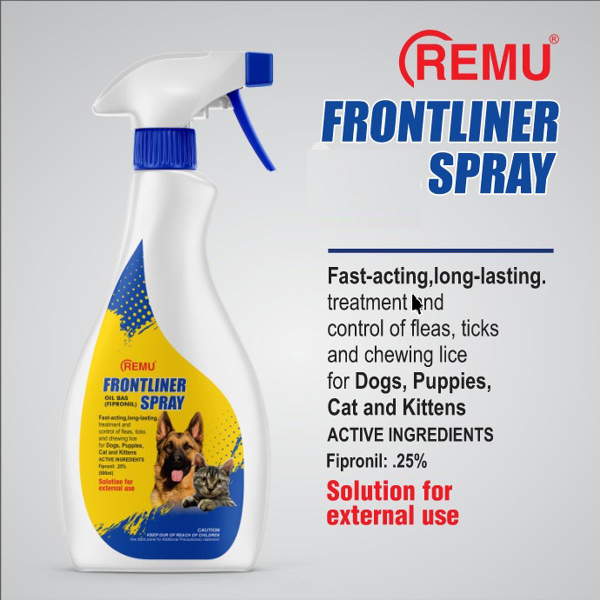 Remu Frontliner – Tick and Flea Spray 🐶