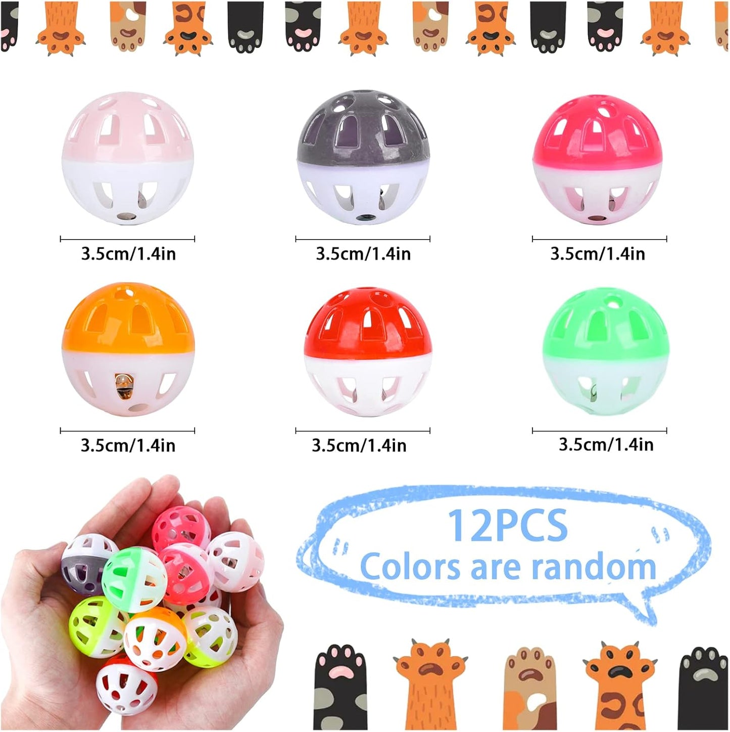 🎾 Cat Ball Jingle Toy – 1 Piece 🐾
