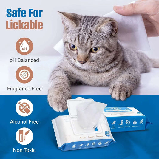 Cat/Dog Cleaning Wipes (80 Pieces)