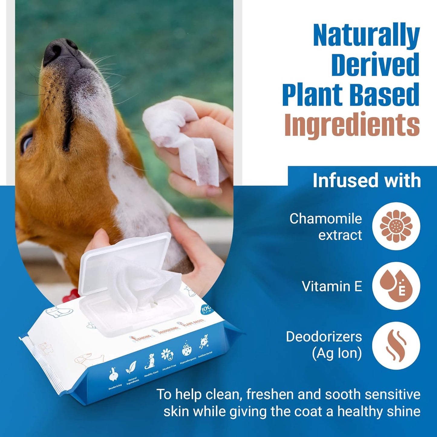 Cat/Dog Cleaning Wipes (80 Pieces) 🧼