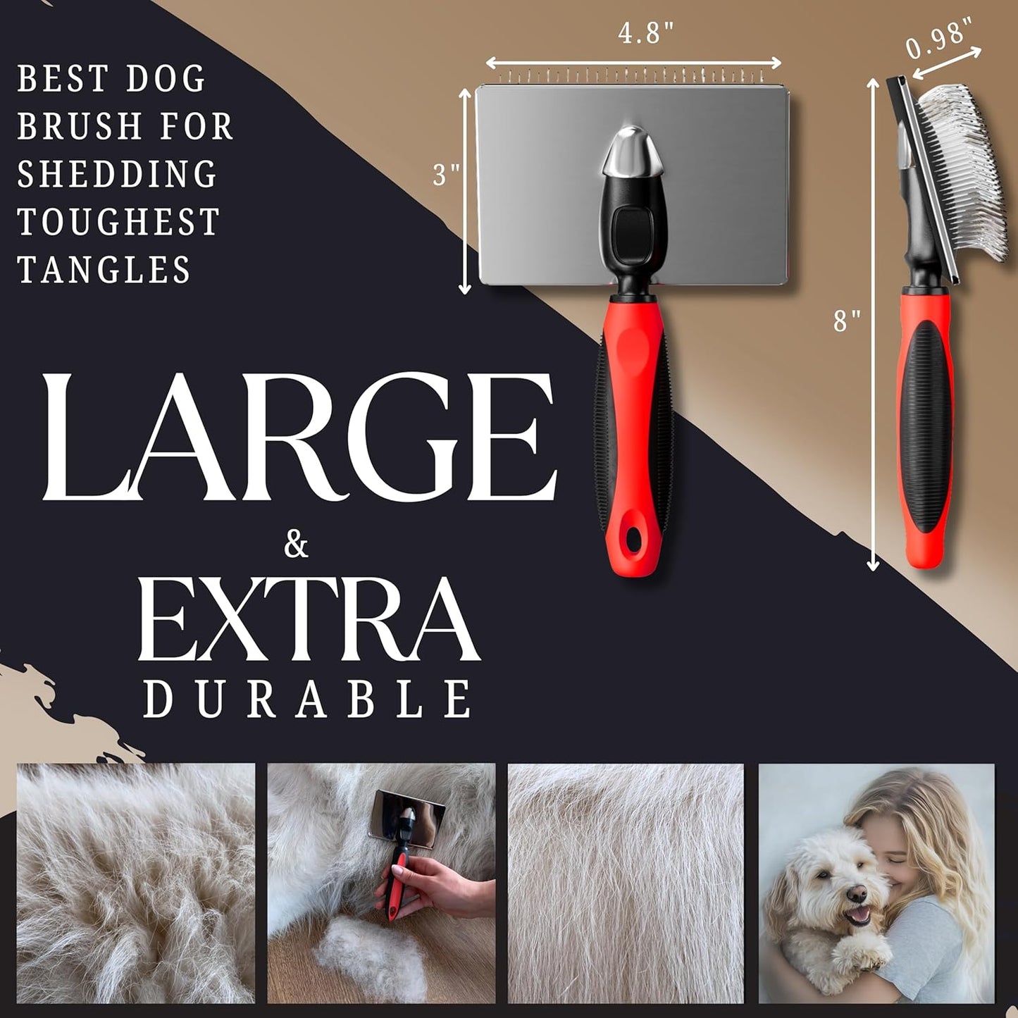 Premium Steel Grooming Slicker Brush for Dogs & Cats – Professional Deshedding Tool 🐕🐈
