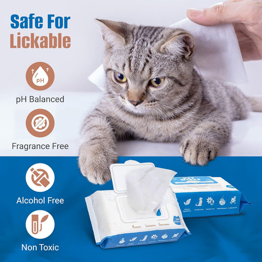 Cat/Dog Cleaning Wipes (80 Pieces) 🧼