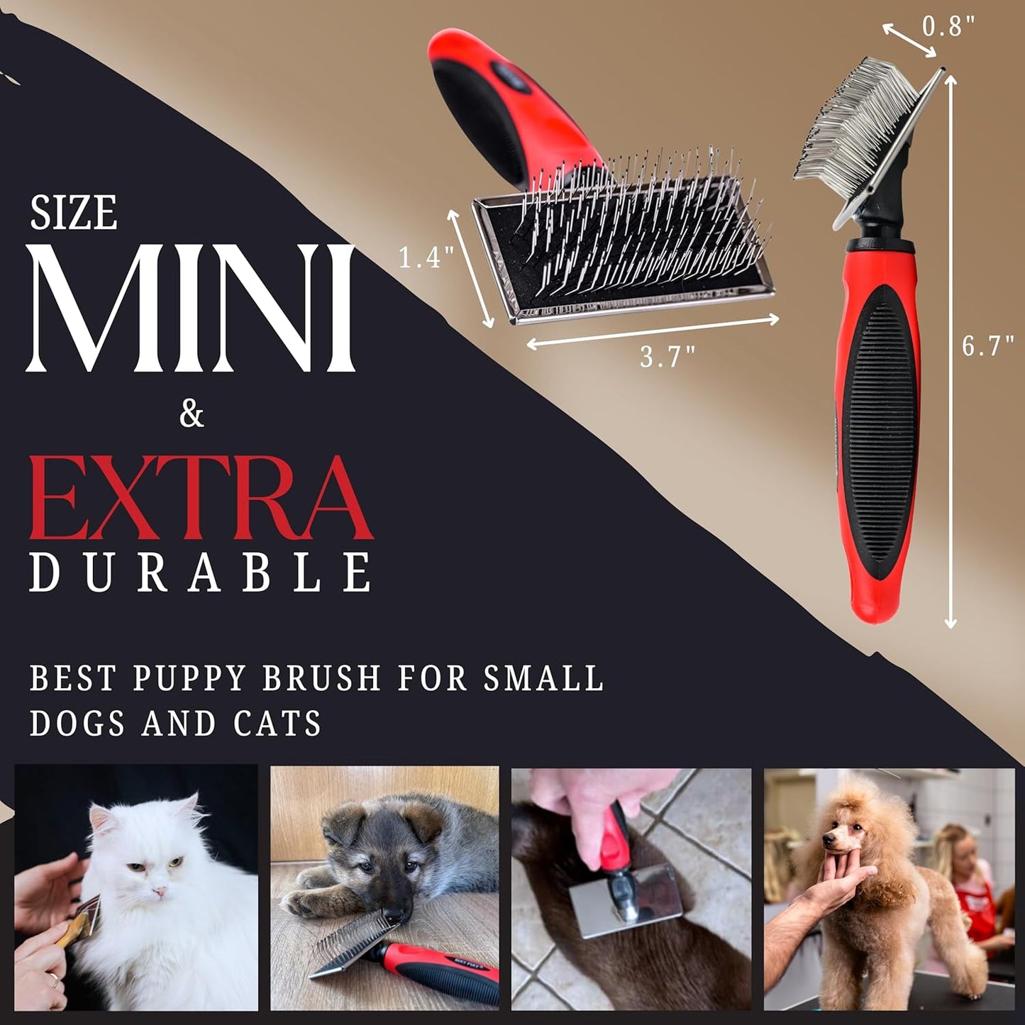 Premium Steel Grooming Slicker Brush for Dogs & Cats – Professional Deshedding Tool 🐕🐈
