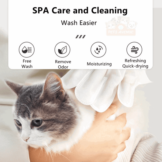 No-Rinse Spa Cleaning Gloves for Pets