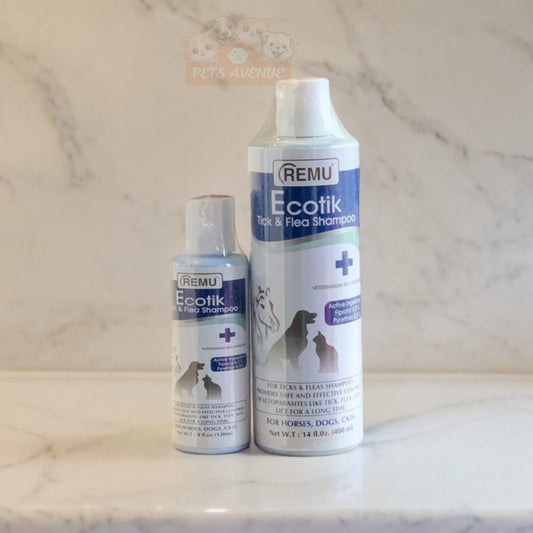Remu Ecotik Medicated Shampoo for Cats & Dogs – Anti-Fungal & Anti-Bacterial Care