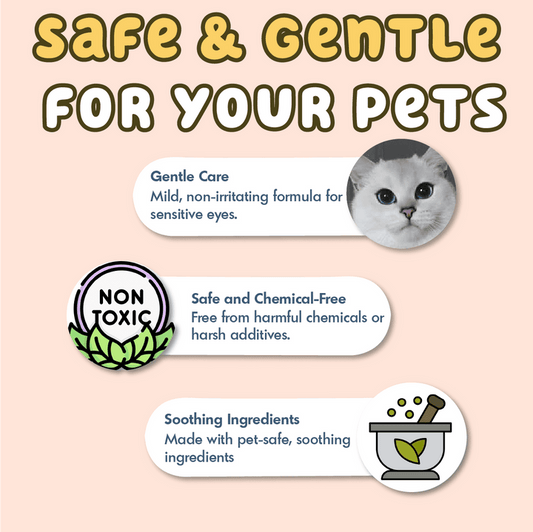 Eye Cleaning Wipes for Cats & Dogs (100 Wipes) – Gentle & Effective Care 👁️