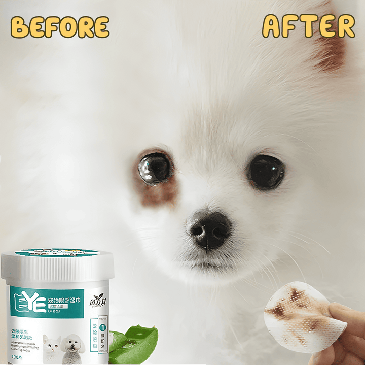 Eye Cleaning Wipes for Cats & Dogs (100 Wipes) – Gentle & Effective Care 👁️