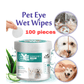 Eye Cleaning Wipes for Cats & Dogs (100 Wipes) – Gentle & Effective Care 👁️