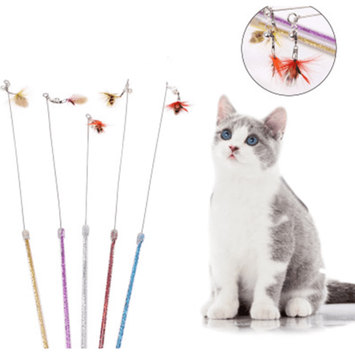 Cat Colourful Playing Stick – Interactive Teaser Toy for Endless Fun 🎉🐾