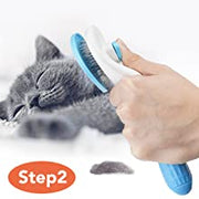 Self-Cleaning Slicker Brush for Cats & Dogs – Grooming & Shedding Tool 🐾🪮