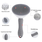 Self-Cleaning Slicker Brush for Cats & Dogs – Grooming & Shedding Tool 🐾🪮