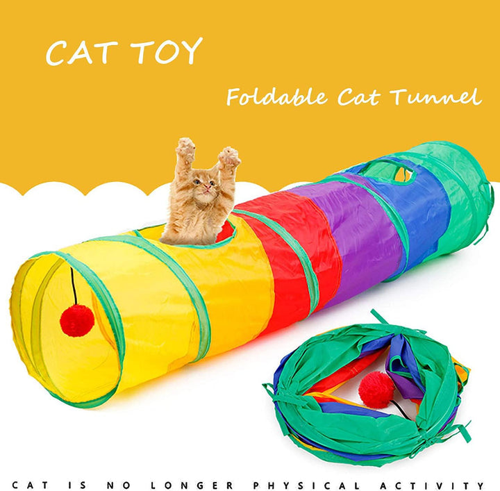 Cat Long Tunnel Toy with Ball for All Ages