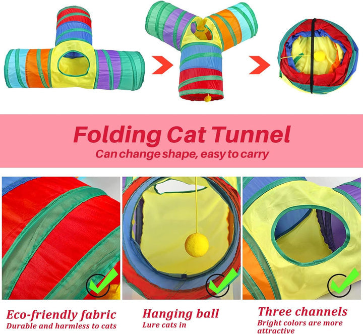 Cat Long Tunnel Toy with Ball for All Ages