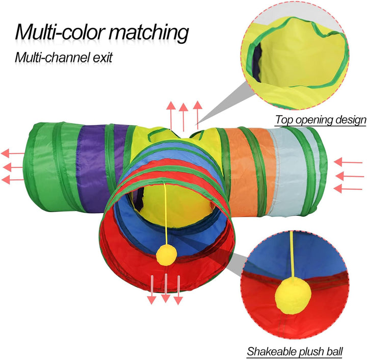 Cat Long Tunnel Toy with Ball for All Ages