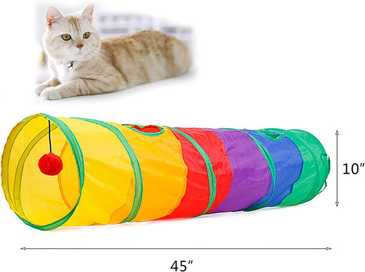 Cat Long Tunnel Toy with Ball for All Ages