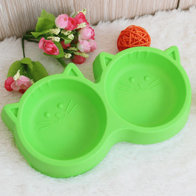 Cat Shape Double Bowl