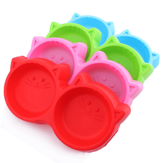 Cat Shape Double Bowl