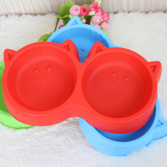 Cat Shape Double Bowl