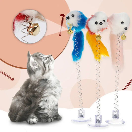 Cat Suction Spring Toy (01 Piece) 🎾