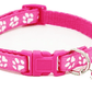Cute Cat Printed Paws Collar with Bell – Adjustable for Cats 🐾