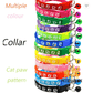 Cute Cat Printed Paws Collar with Bell – Adjustable for Cats 🐾