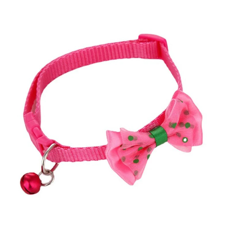 Cat Bow Collars with Bell Adjustable For Cats 🐾