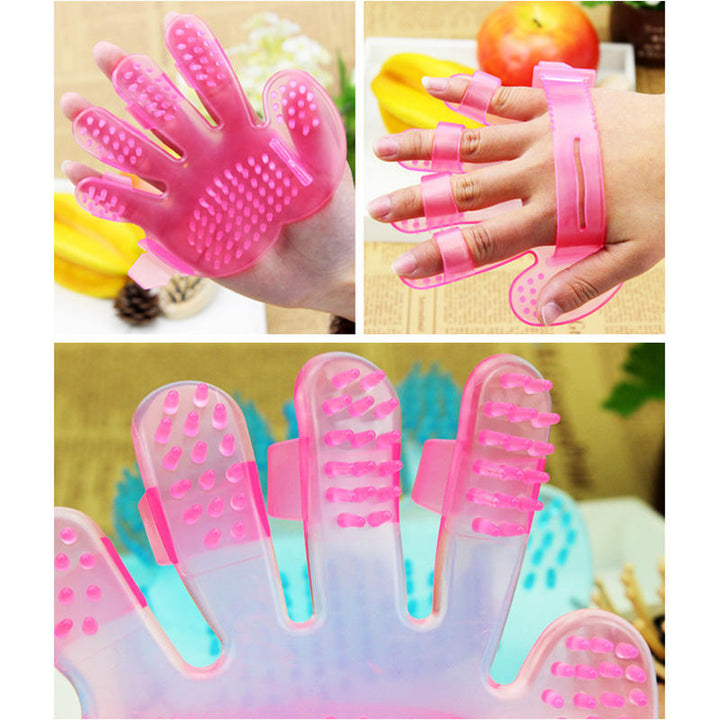 Pet Cat Grooming Five Finger Brush Massager Deshedding Glove 🐾