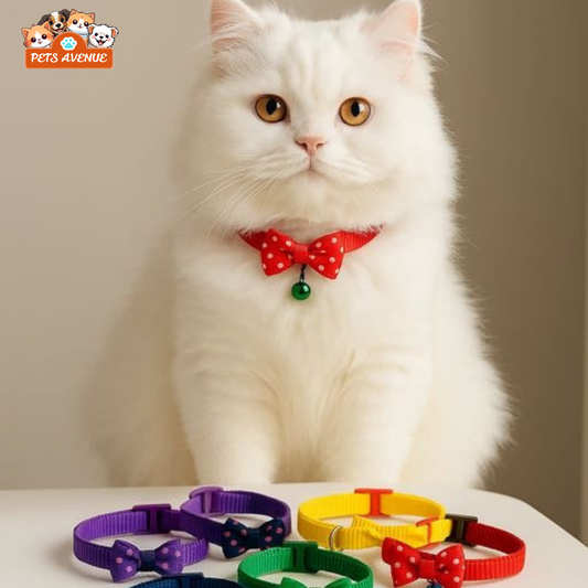 Cat Bow Collars with Bell Adjustable For Cats 🐾